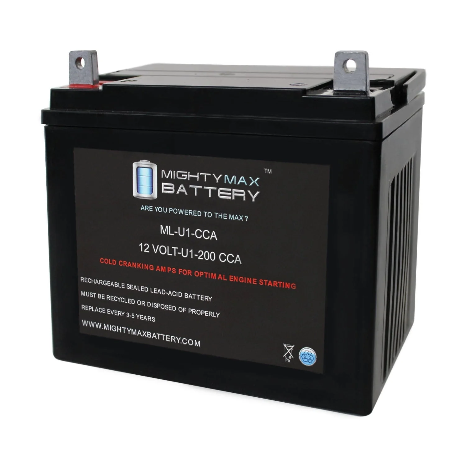 ML-U1 12V 200CCA Battery for Bobcat Textron Fastcat 0Turn Lawn Mower