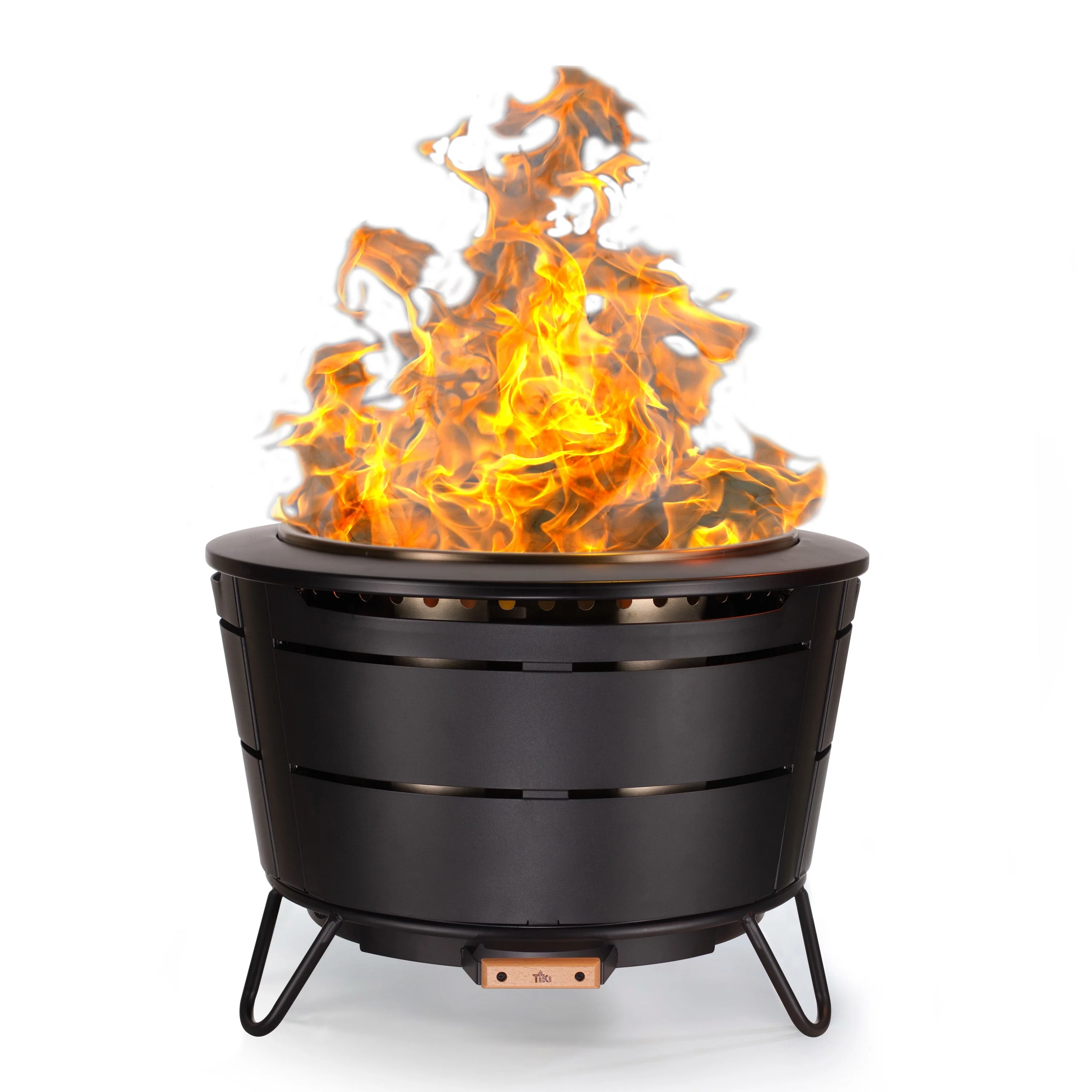TIKI® Brand 27.5 inch Reunion Smokeless Fire Pit Metal Black