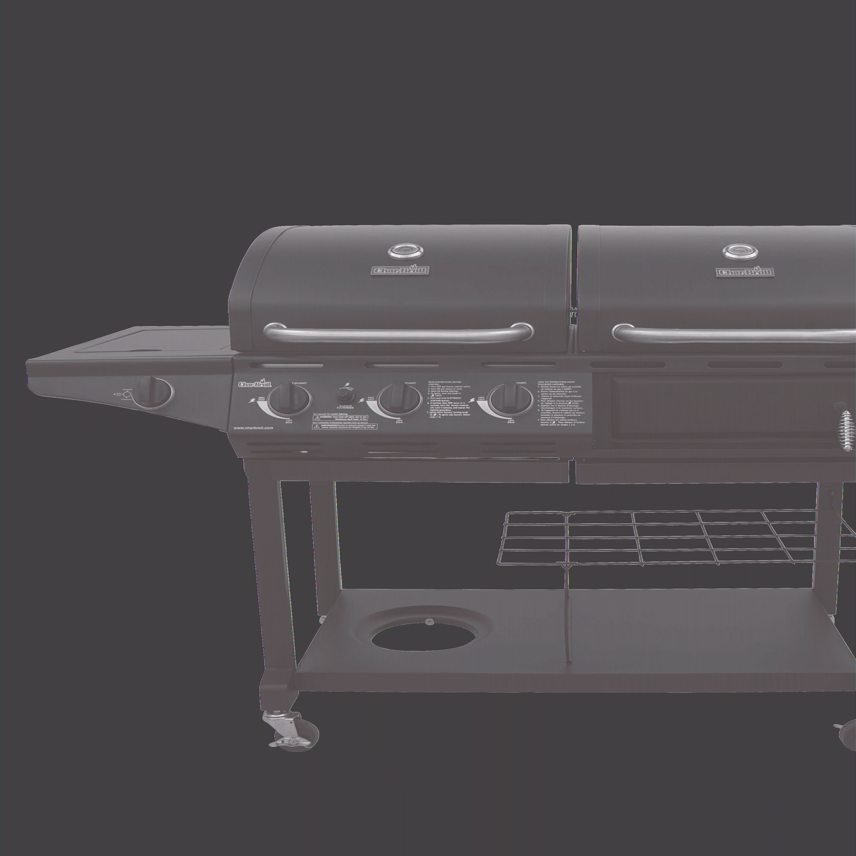 Charbroil Deluxe Charcoal & Gas Combination Cart Grill