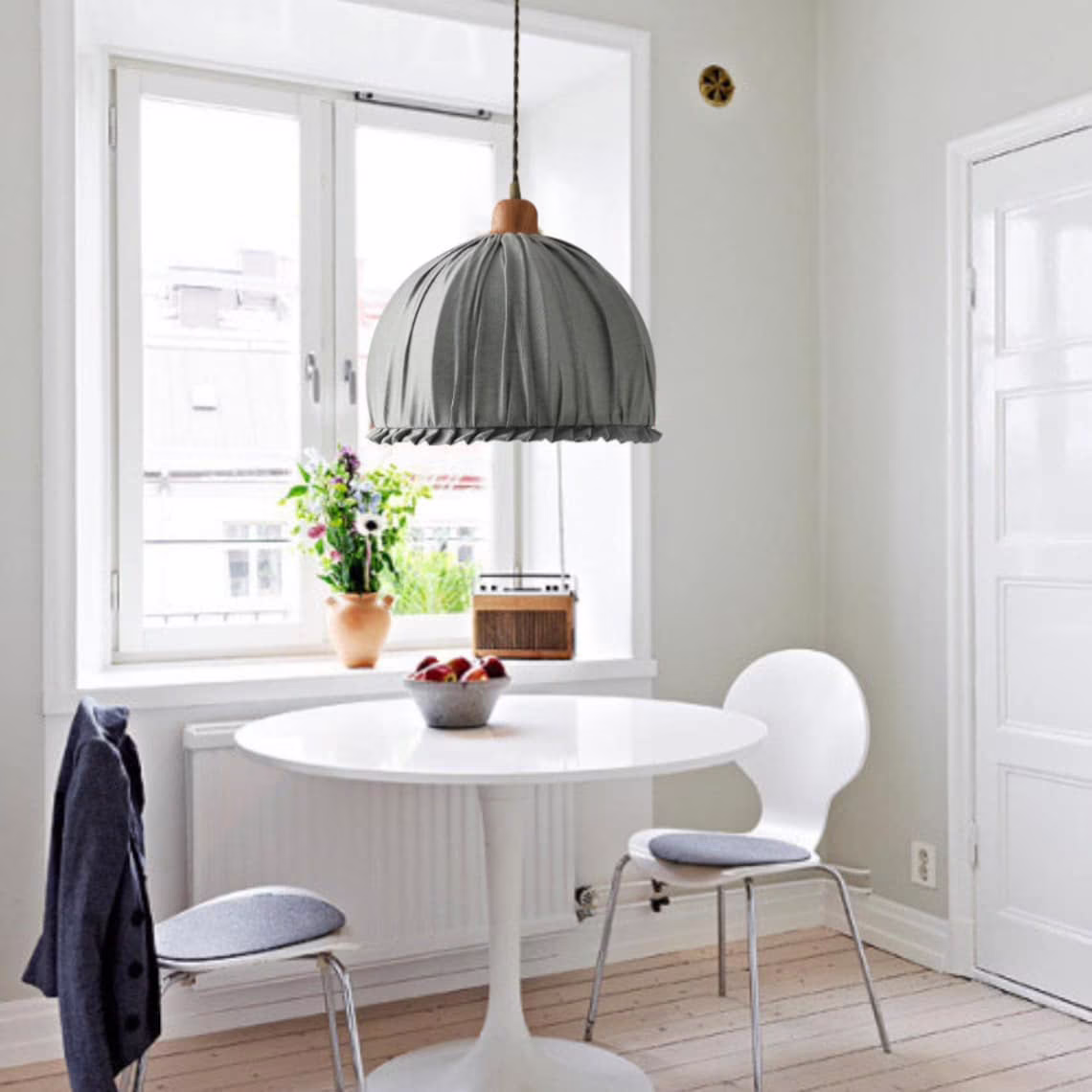Arturesthome American Pastoral Style Linen Cotton pendant light