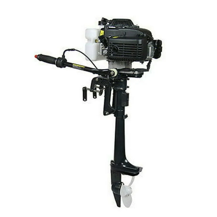 4 Stroke 4HP Outboard Motor Boat Engine, 52CC Heavy Duty Fishing Outboard Motor Boat Engine CDI Air Cooling, 400mm Short Shaft(4 Stroke 4HP,15.7inch Short Shaft)
